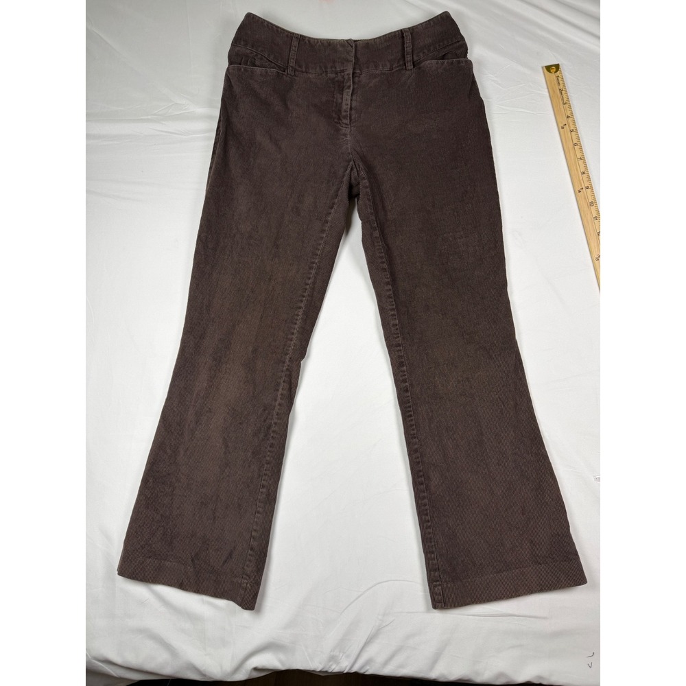 Courtenay Brown Corduroy Flare Pants Women's 28 Waist Y2K Mid Rise 27 Inseam